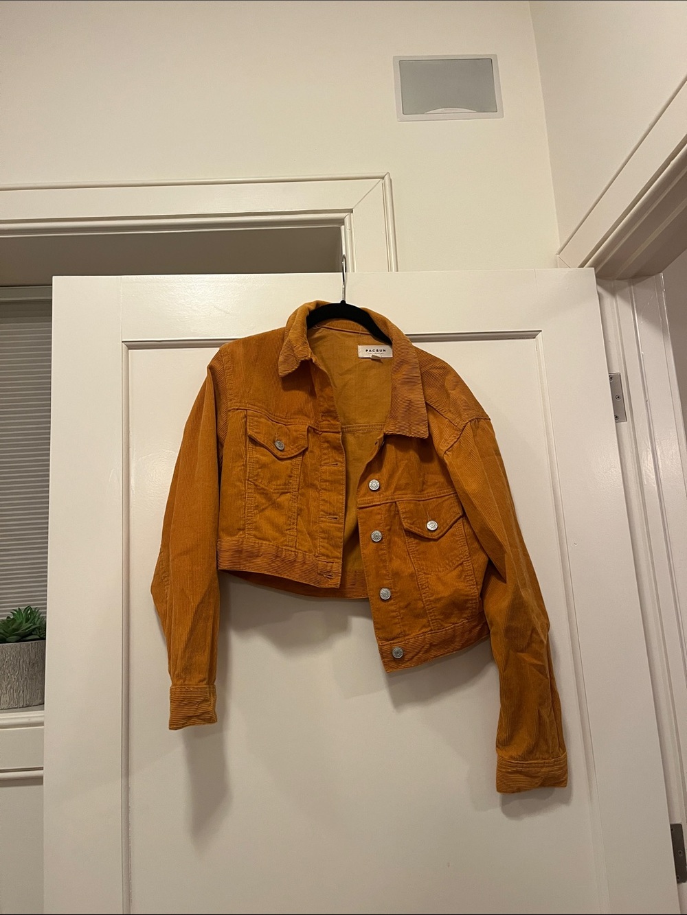 PacSun Cropped Orange Denim Jacket